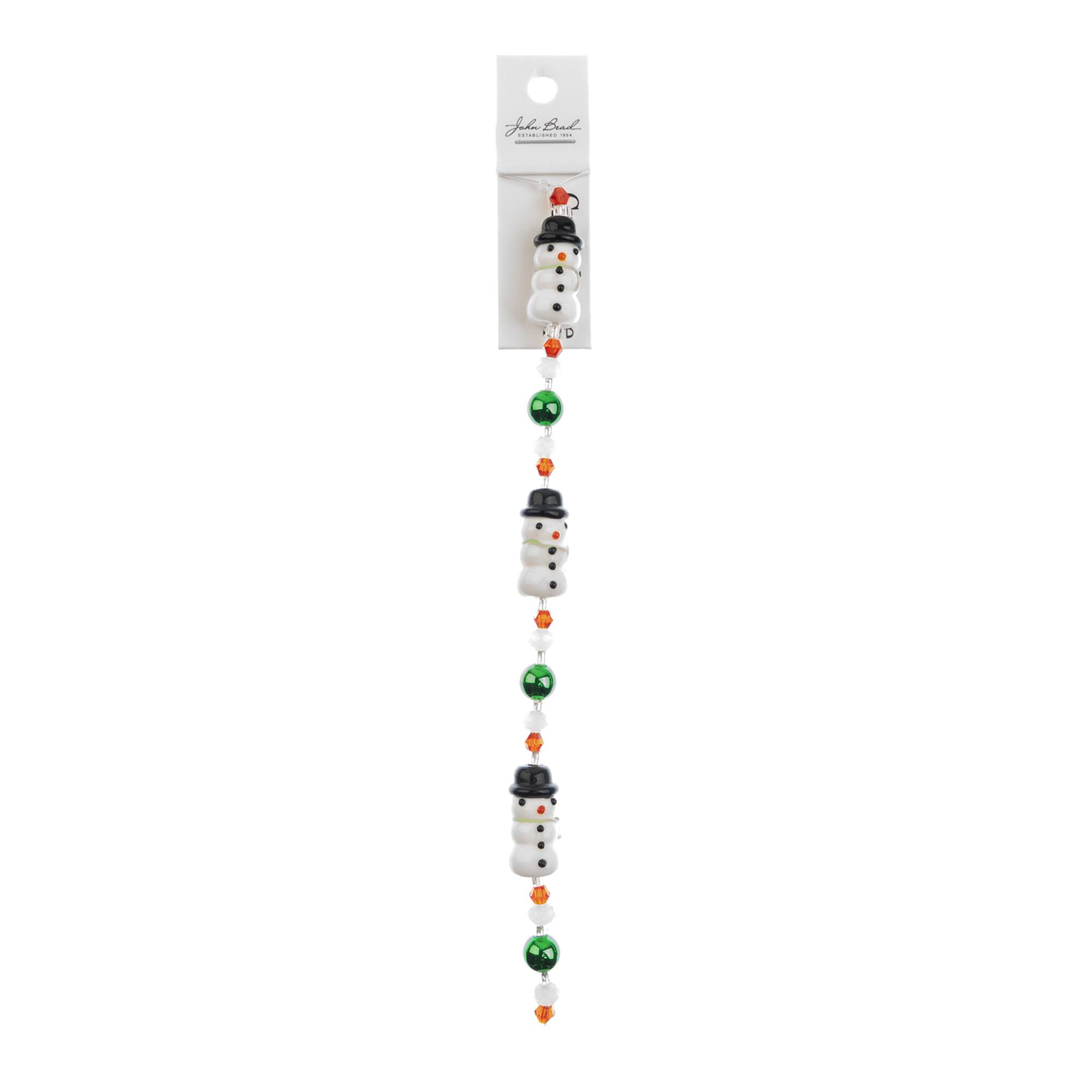 Crystal Lane DIY 7" Lampwork Designer Holiday Glass Bead Strand